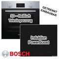 Herdset Bosch Backofen Kindersicherung + Induktionskochfeld Booster autark 60 cm