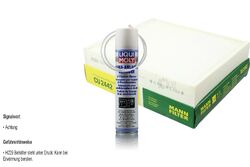 MANN-Innenraum-Filter+Liqui Moly Klima-Reiniger für Opel Mokka Meriva B J P12