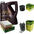 MANNOL 5L Extreme 5W40 MOTORÖL+MANN-FILTER FilterPAKET für Renault Megane 3 1.5 