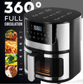 Digitale Heißluftfritteuse 6L Fritteusen Friteuse Heißluft Air Fryer 1300W 