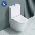 Spülrandloses WC mit Spülkasten Stand-Toilette Soft-Close WC-Sitz abnehmbar A179