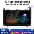 8+256G Android13 Autoradio GPS Für Benz A/B Klasse Sprinter Viano 8Kern 4G SWC 