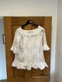 Damen ZWILLINGSSET SIMONA BARBIERI weiß Schulterbluse Top Größe 42