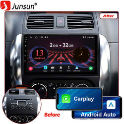 2+32GB Android13 Autoradio Apple Carplay GPS Navi DSP Für SUZUKI SX4 Fiat Sedici