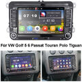 7" Autoradio Android 10 2 DIN GPS NAVI Für VW Golf 5 6 Passat Touran Polo Tiguan