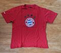 FC Bayern München T-Shirt Gr. XL rot/blau/weiß/gold Logo Fußballshirt Baumwolle