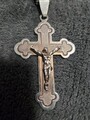 Edelstahl Kette mit Einem Kreuz aus 925  Stirling Silber
