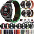 Quick Fit 20/22/26mm Nylon Loop Armband für Garmin Fenix 7/7S/7X 6/6S/6X 5/5S/5X