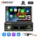 DAB+ 1DIN Autoradio Android 13 Carplay Flip Out Touchscreen GPS NAV Kamera 4+64G