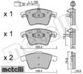 metelli 22-0552-0 Bremsbelagsatz für Scheibenbremse Bremsbelagsatz für VW 