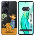 Hülle Silikon Transparent für Huawei Honor 90 Smart 5G Design Giraffe Muster