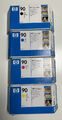 4x original hp designjet 90 tintenpatronen hp 90 schwarz hp c5058a c5061a c5065a