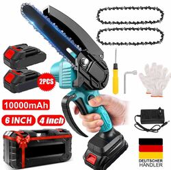 Für 18V Makita Akku Kettensäge Mini Elektro Motorsäge Handkettensäge 4+6Zoll