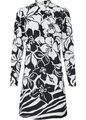 Neu Kleid mit schönem Muster Gr. 36/38 Schwarz Floral Minikleid Freizeit-Dress