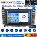 7" Android 13 Autoradio GPS Navi WIFI BT DAB für Mercedes Benz C/CLC Klasse W203