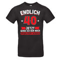 40. Geburtstag T-Shirt Geschenk Mann Frau 40 Jahre Zahl 1-99 anpassbar