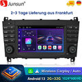 2+32G Carplay Android 13 Autoradio GPS Navi WIFI BT Für Benz C Klasse W203 W209