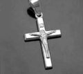 925 ECHT SILBER  *** Kleiner Kruzifix Kreuz Anhänger mit Jesus-Figur 17 mm