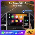 4G+64GB Android 13 Autoradio CarPlay DAB+GPS Navi für Benz Vito3 2014-20 4G LTE