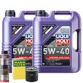 Motoröl 5W40 LIQUI MOLY Synthoil High Tech 10L +MANN Ölfilter +Ölschlammspülung