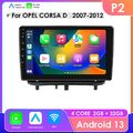 Für Opel Corsa D 2007-2012 Autoradio 9" Android 13 GPS Navi CarPlay BT WiFi 32GB