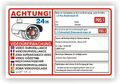 Video-Schild DSGVO konf. Datenschutz Individuell Wunschtext videoüberwacht Vi103