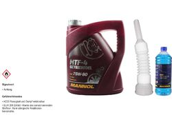 4L MANNOL Getriebeöl MTF-4 Getriebeöl 75W-80 Gear  Schlauch + Scheibenreinigerr
