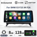 12,3" Android 14 Autoradio CarPlay 8-Core 8+128GB für BMW X3 F25 CIC 2011-2013