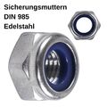 Sicherungsmutter Selbstsichernde Muttern DIN 985 Edelstahl A2 V2A M3 M4 M5 M6 M8