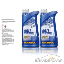 2x 1 L LITER MANNOL ANTIFREEZE AG11 LONGTERM FROSTSCHUTZMITTEL KÜHLER BLAUErstausrüster-Qualität | Schneller Versand ab Lager