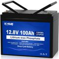 12V 100Ah LiFePO4 Lithium Batterie Akku BMS Solarbatterie Solaranlage RV Boot