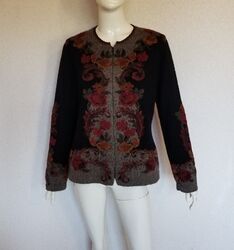 INKADORO kuschelige super feminine sehr edle 100% Alpaka Strickjacke Jacquard