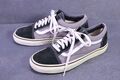 Vans Old Skool Unisex Sneaker Skaterschuhe grau schwarz Gr. 40,5 Leder CH2-171