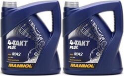 MANNOL 4-Takt Plus 10W-40 Motorrad Motoröl 2x 4l = 8 Liter