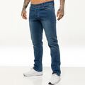 Enzo Herren Jeans Gerades Bein Stretch Denim Regular Fit Hose Alle Größen