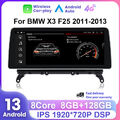 12,3'' Android 13 Autoradio CarPlay 8-Core 8+128GB Für BMW X3 F25 2011-2013 CIC