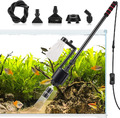 AQQA Aquarium Kiesreiniger Siphon Kit, 6 in 1 elektrischer Staubsauger Fisch Tank Wasser