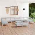 Garten Lounge Set Gartenmöbel Sofa Sitzgruppe 13-tlg. Massivholz Kiefer vidaXL