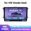 DAB+ 9" Android 13 Autoradio Für VW Skoda Seat Navigation GPS BT Carplay Wifi