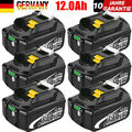 6X 18V 12000mAh Akku Für Makita BL1850 BL1830 LXT BL1860B Led Anzeige /Ladegerät