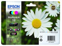 Epson 18 XP30 XP202 XP302 XP-405 Tintenpatronen schwarz Cyan Magentagelb 4er Set