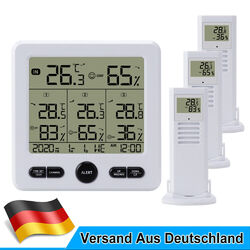 Funk Wetterstation mit Außensensor Hygrometer Thermometer Wecker Uhr Farbdisplay