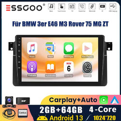 Autoradio Android13 Carplay DAB Für BMW E46 M3 Rover 75 MGZT 320 GPS NAV RDS 64G