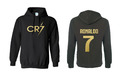 CR7 Hoodie/T-Shirt Kinder Fußball inspiriert Ronaldo #7 ZIEGE Pullover Merch Geschenk