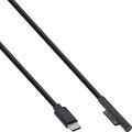 InLine® USB Typ-C zu Surface Ladekabel schwarz 1-3 m