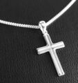 Kreuz Anhänger mit Kette Echt Silber 925 Länge frei wählbar Juwelier Qualität