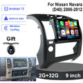 9'' Autoradio Für Nissan Navara D40 2006-2012 Android 13 GPS BT Carplay WIFI USB