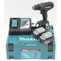 Makita DHP482F3JB Akku-Schlagbohrschrauber 18V in schwarz / 3,0 Ah, 3 Akkus + La