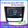 Autoradio Für Mercedes Benz W211 W219 E200 Carplay Android 13 GPS NAVI SWC DAB+