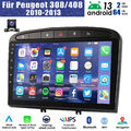 9" Android 13 Autoradio GPS Navi WIFI RDS 2+64G Für Peugeot 308 408 CarPlay +Kam